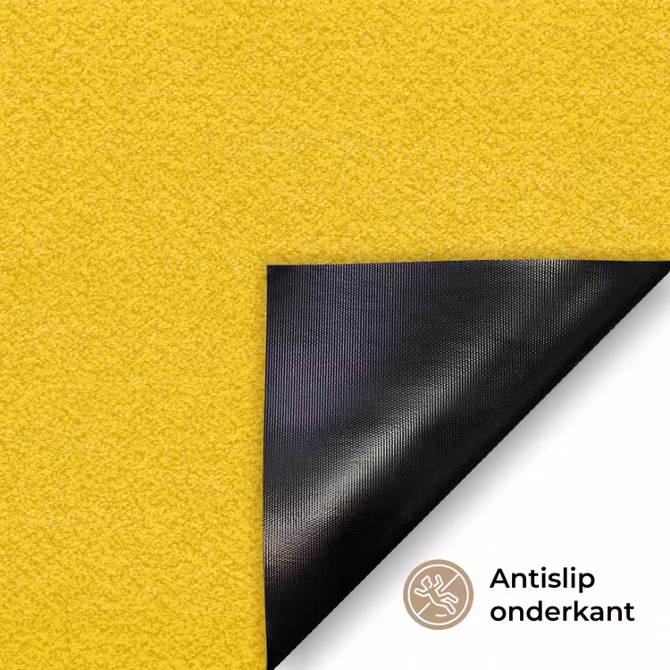 Oh ok - 3D - Geel - Roze Deurmat klein -antislip_NL