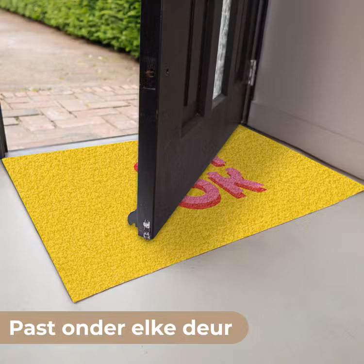 Oh ok - 3D - Geel - Roze Deurmat klein -USP_NL