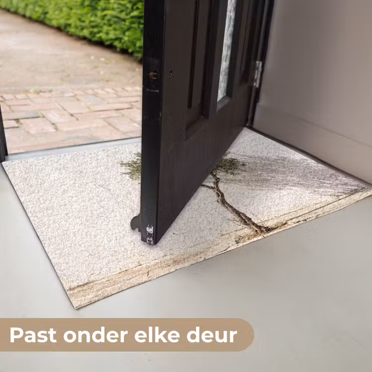 Deurmat - Olijfboom - muur - wit - Olijfboom - muur - wit Deurmat klein