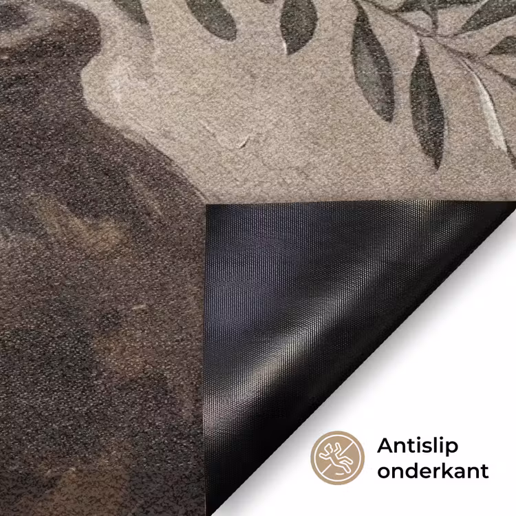 Olijfplant - Aardenpot - Abstract - Beige Deurmat klein -antislip_NL