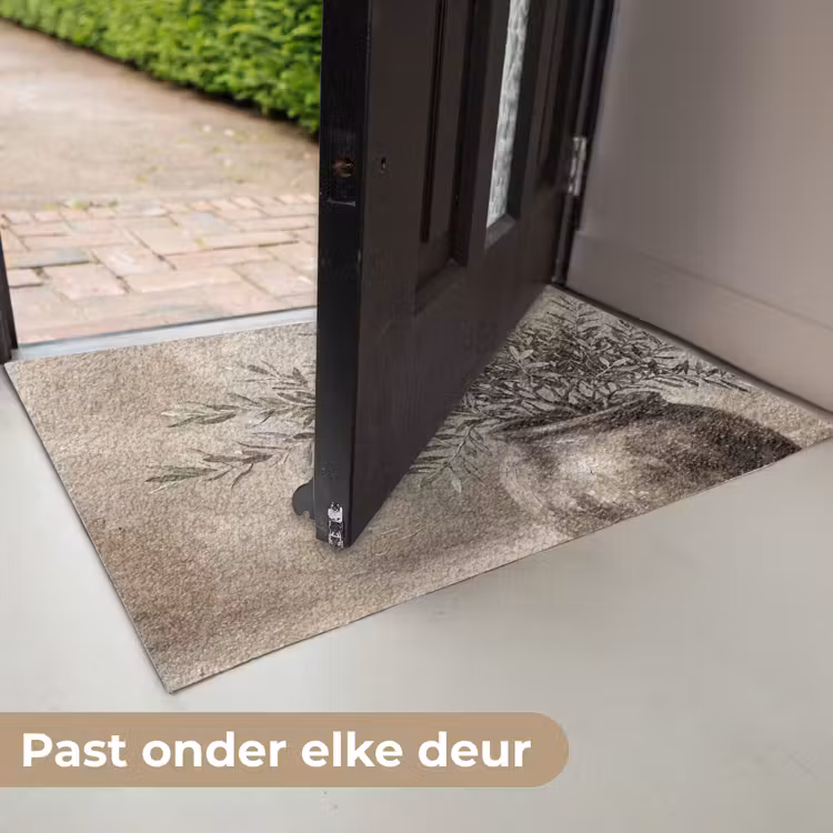 Olijfplant - Aardenpot - Abstract - Beige Deurmat klein -USP_NL