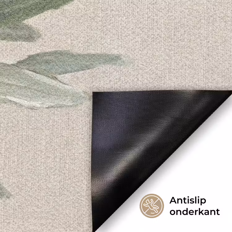 Olijftak - Bladeren - Natuur - Groen - Beige Deurmat klein -antislip_NL