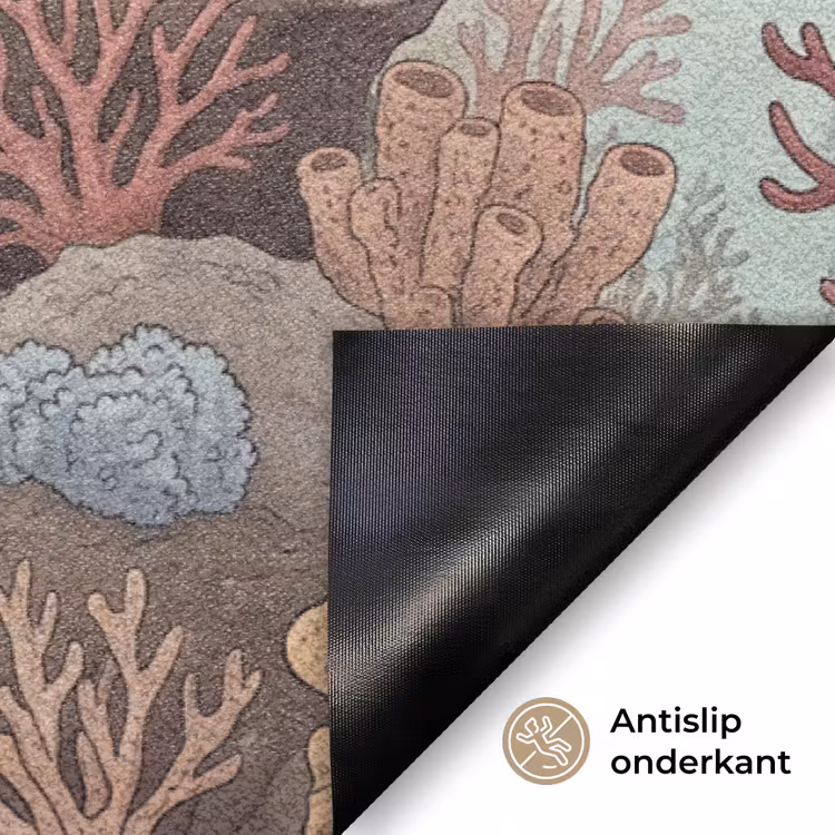 Onderwater - Koraal - Vis - Natuur Deurmat klein -antislip_NL