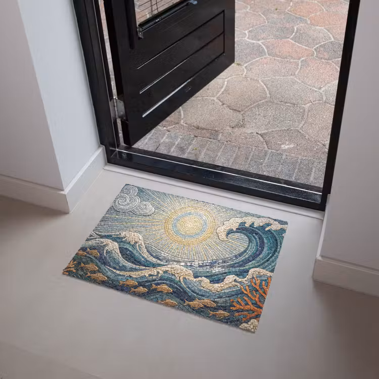 Onderwater - Koraal - Vis - Natuur - Kunst Deurmat klein -sfeer5