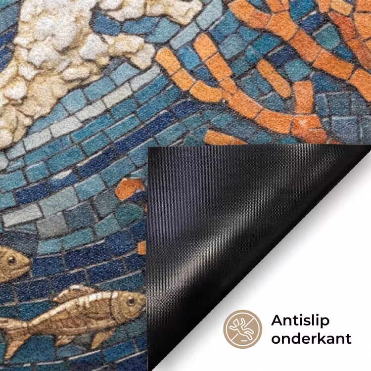 Onderwater - Koraal - Vis - Natuur - Kunst Deurmat klein -antislip_NL