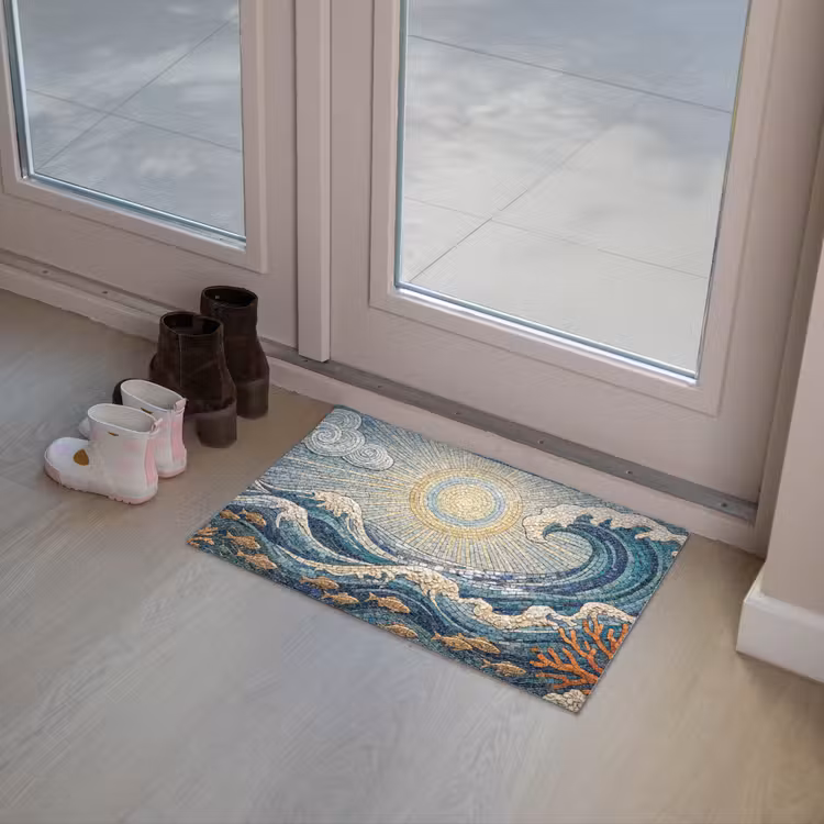 Onderwater - Koraal - Vis - Natuur - Kunst Deurmat klein -sfeer3