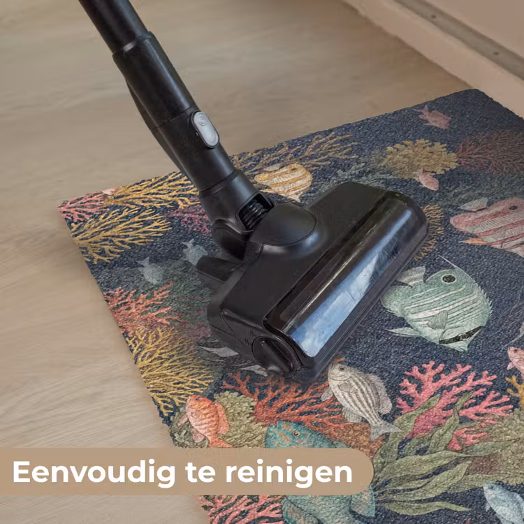 Onderwaterwereld - Vissen - Koraal - Illustratie - Kleurrijk Deurmat klein -reinigen_NL