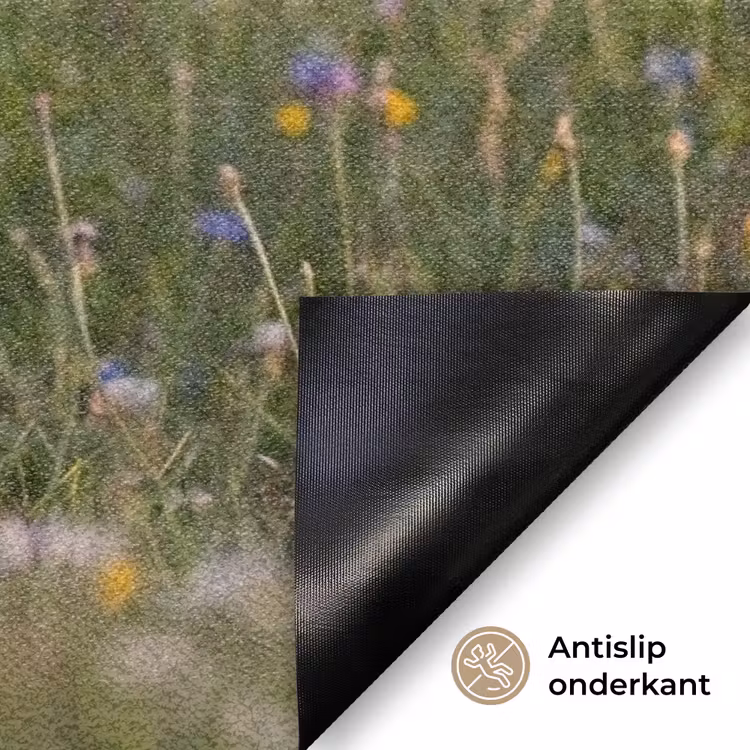 Ooienvaar - Bloemen - Weide - Kleurrijk Deurmat klein -antislip_NL