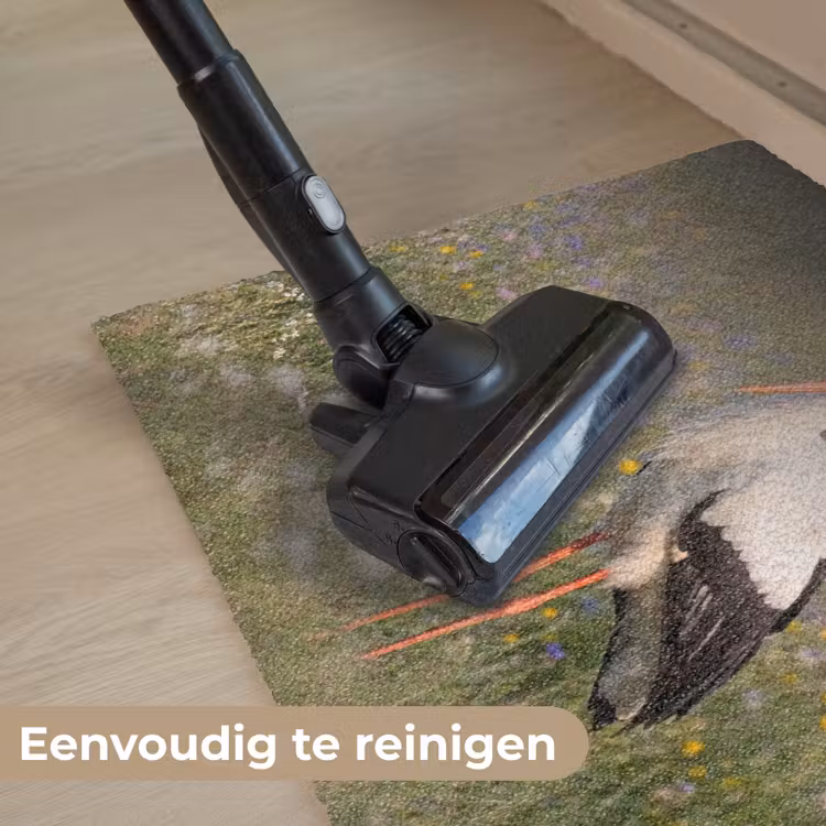 Ooienvaar - Bloemen - Weide - Kleurrijk Deurmat klein -reinigen_NL