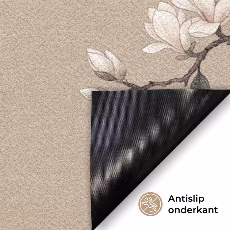 Oosters - Vogels - Beige Deurmat klein -antislip_NL