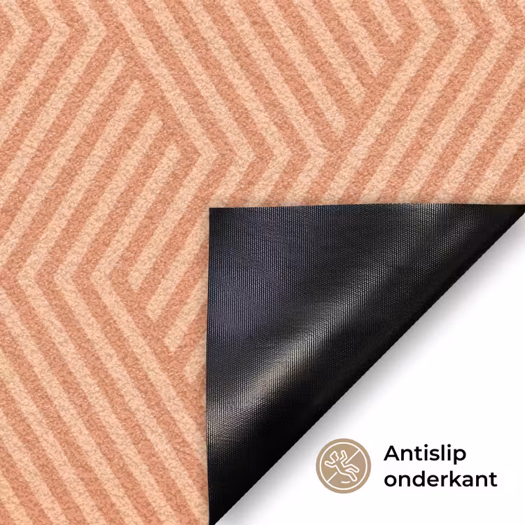 Oranje - Strepen - Patroon Deurmat klein 898 -antislip_NL