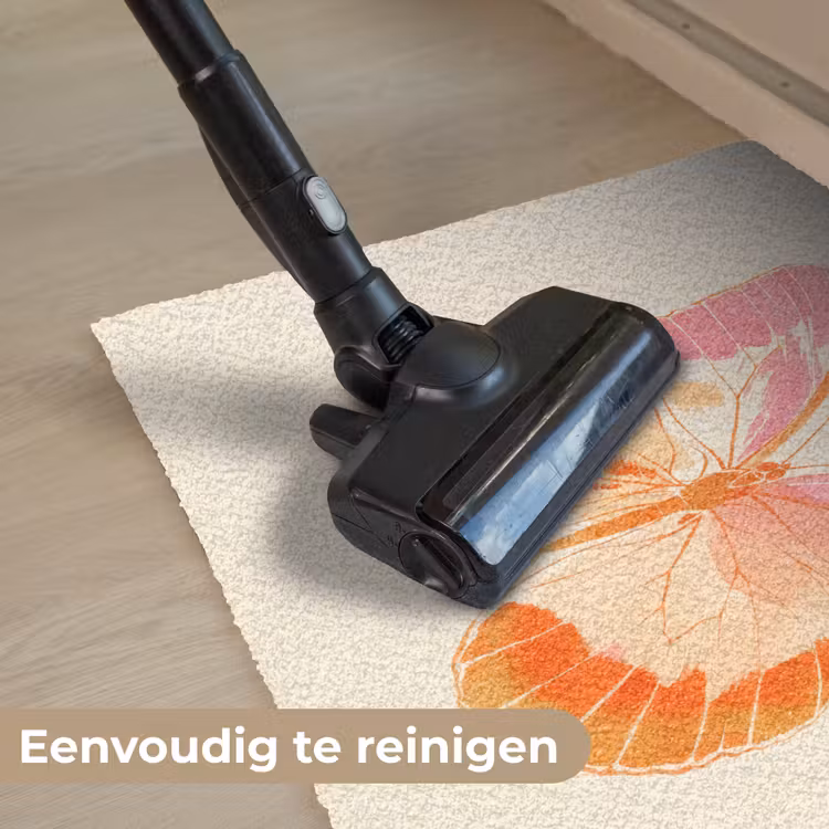Oranje - Vlinder - Minimalistisch Deurmat klein -reinigen_NL