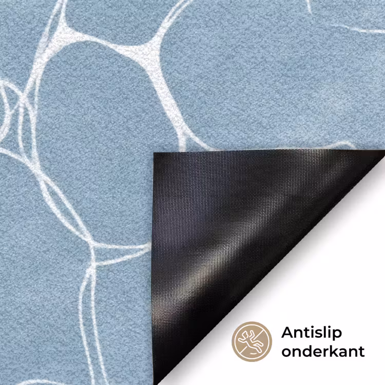 Organisch - Patroon - Blauw Deurmat klein 898 -antislip_NL