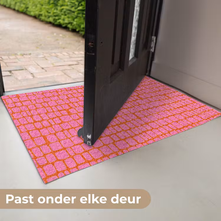 Organisch - Raster - Roze Deurmat klein 898 -USP_NL