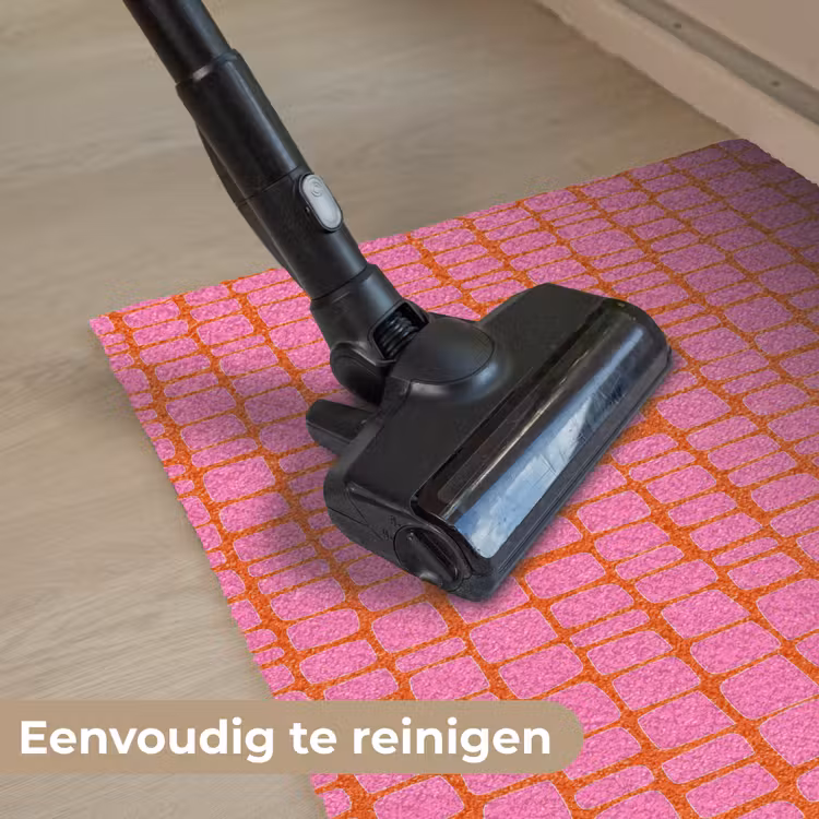 Organisch - Raster - Roze Deurmat klein 898 -reinigen_NL
