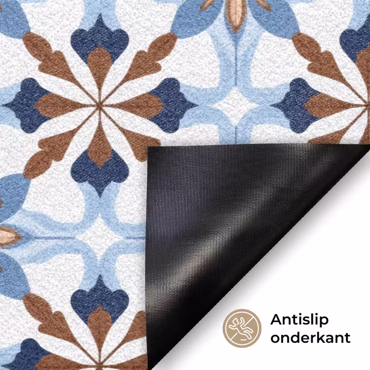 Ornament - Tegel - Kleurrijk Deurmat klein 898 -antislip_NL