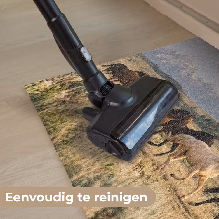 Paarden - Kudde - Bergen - Vrijheid - Wild Deurmat klein -reinigen_NL