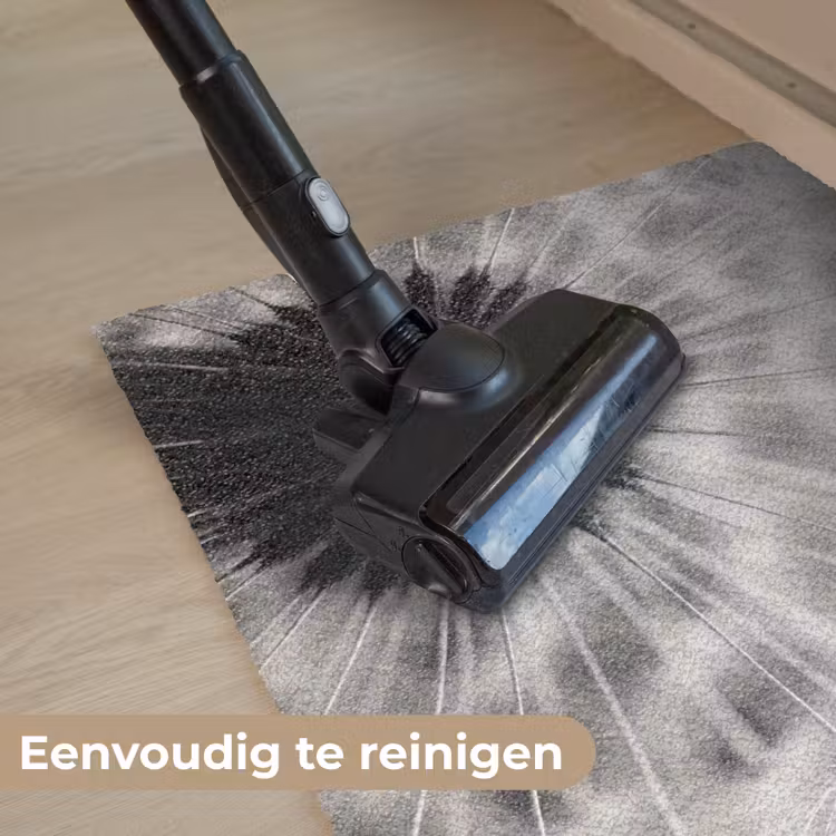Paardenbloem - Zwart - Wit Deurmat klein -reinigen_NL