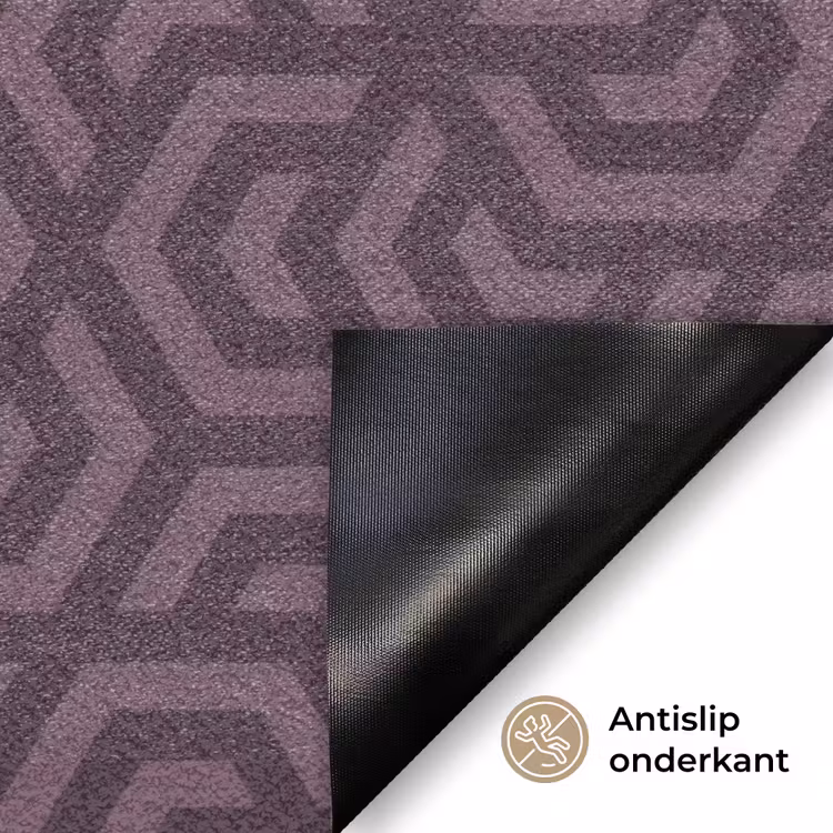 Paars - Geometrisch - Patroon - Donker Deurmat klein 898 -antislip_NL