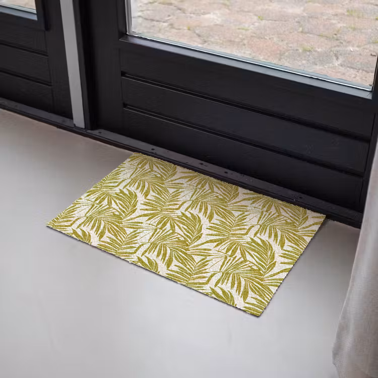 Palmblad - Patroon - Groen Deurmat klein 898 -sfeer2
