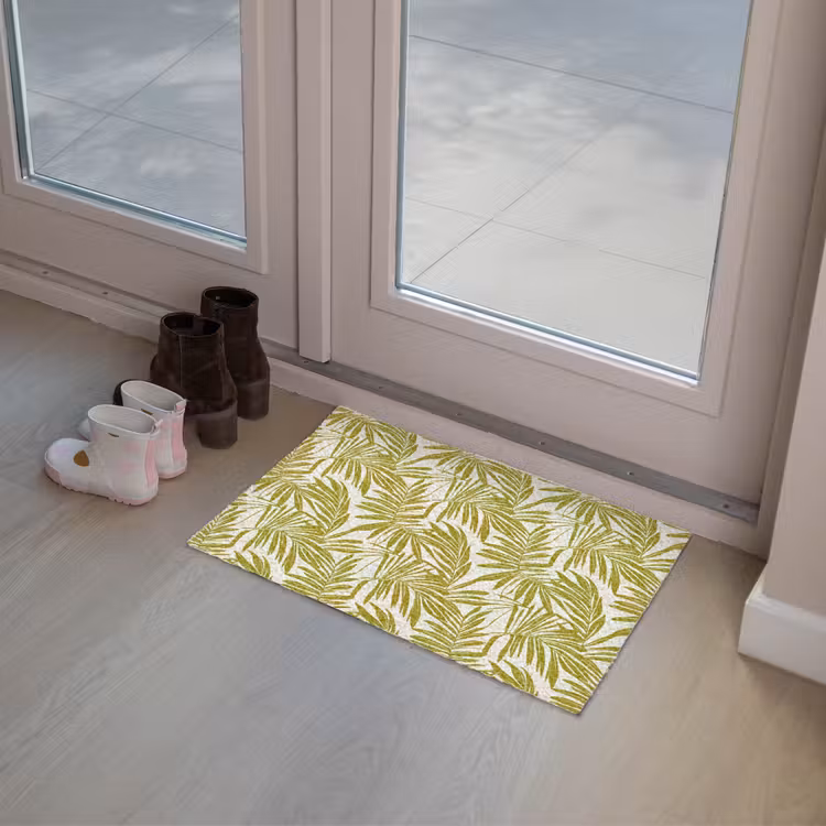 Palmblad - Patroon - Groen Deurmat klein 898 -sfeer3