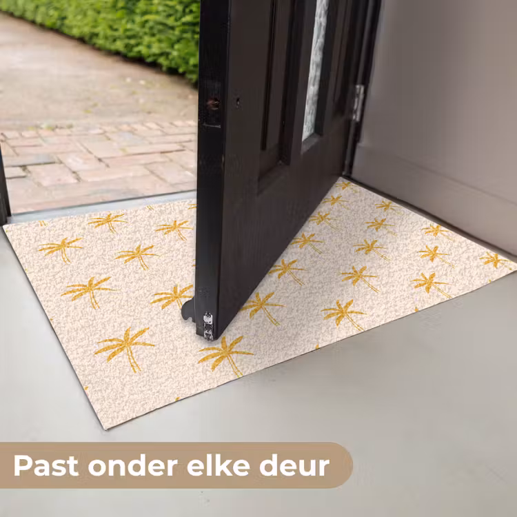 Palmbomen - Beige - Oranje - Patroon - Zomer Deurmat klein -USP_NL