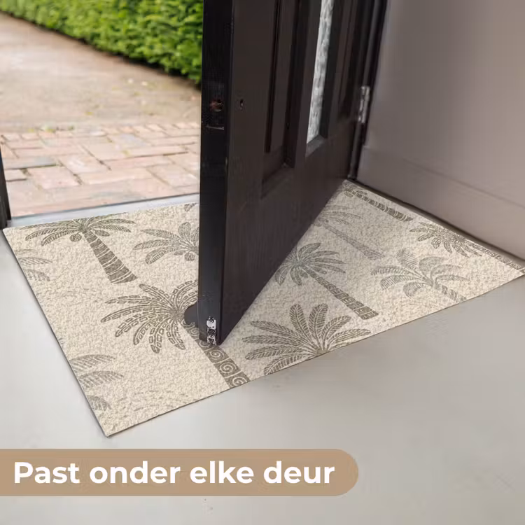Palmbomen - Patroon - Tropisch - Beige Deurmat klein -USP_NL
