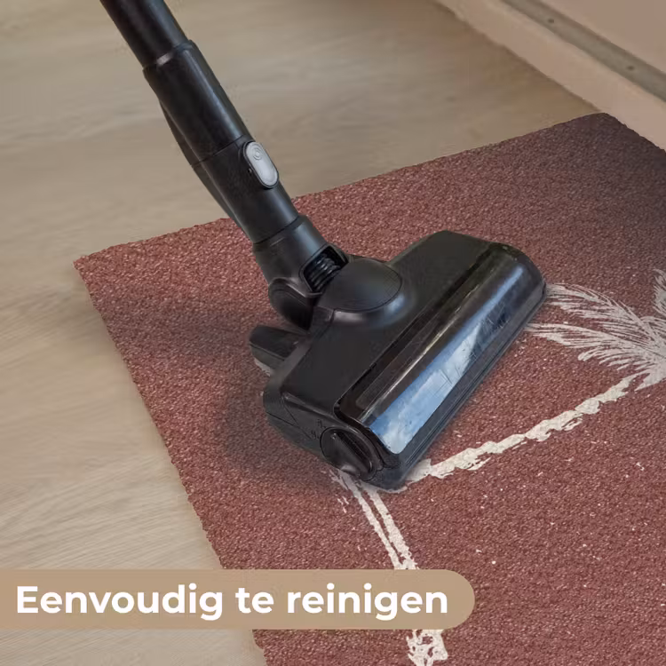 Palmboom - Beige - Rood - Tropisch Deurmat klein -reinigen_NL