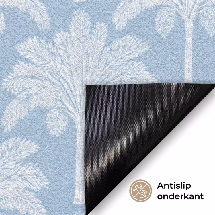 Palmboom - Modern - Blauw Deurmat klein 898 -antislip_NL
