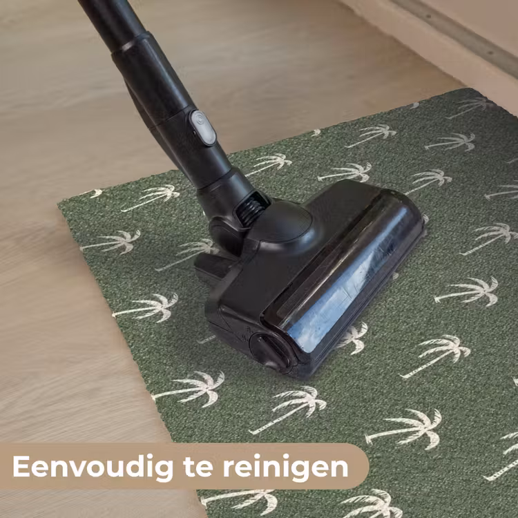 Palmboom patroon - Groen - Beige - Zomer Deurmat klein -reinigen_NL