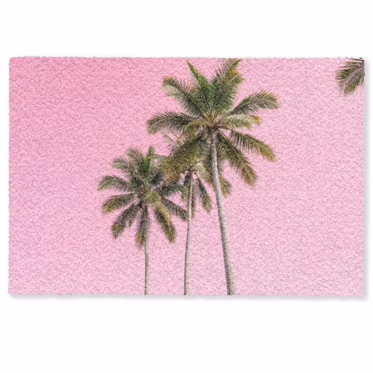 Palmboom - Tropisch - Pink Deurmat klein -zkaufland3d