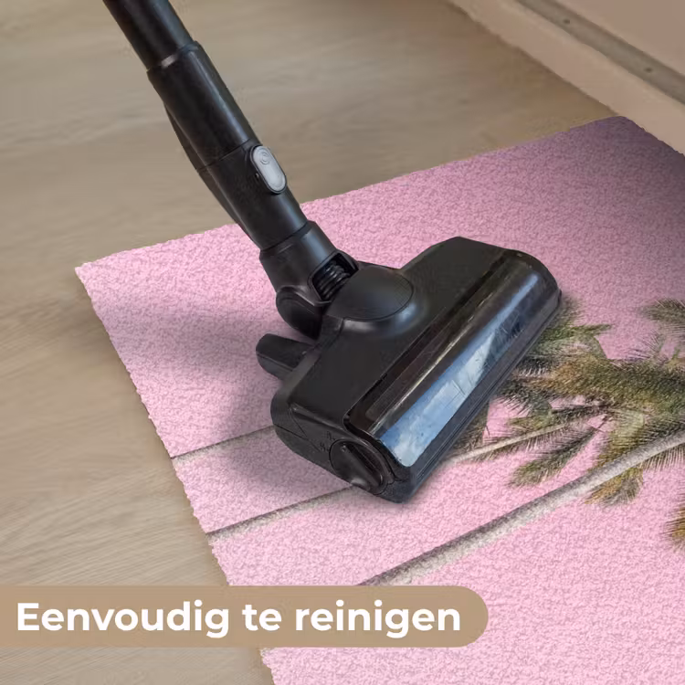 Palmboom - Tropisch - Pink Deurmat klein -reinigen_NL