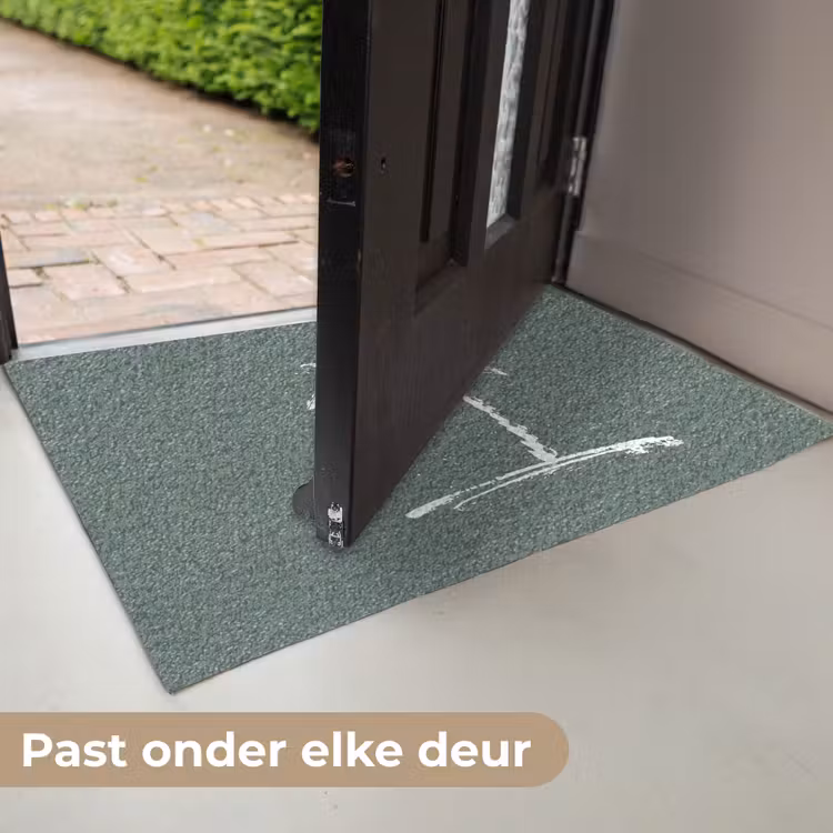 Palmboom - Wit - Groen - Tropisch Deurmat klein -USP_NL