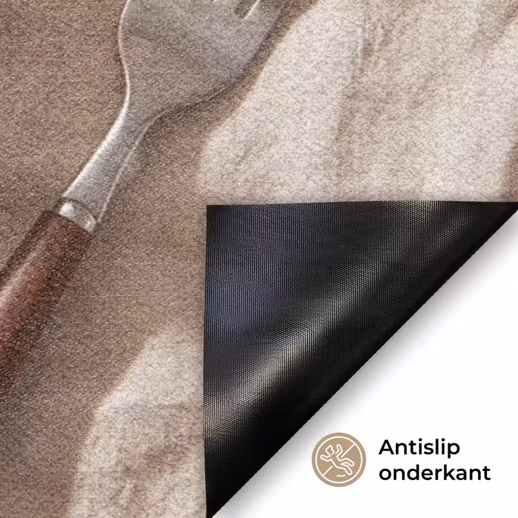 Pannenkoeken - Bessen - Ontbijt - Modern - Beige Deurmat klein -antislip_NL