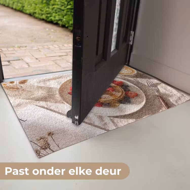 Pannenkoeken - Bessen - Ontbijt - Modern - Beige Deurmat klein -USP_NL