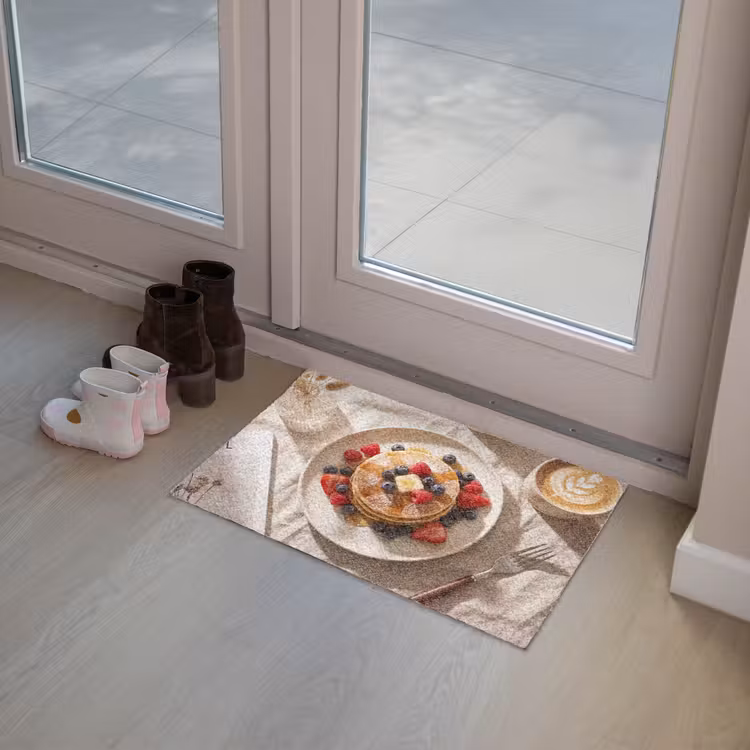 Pannenkoeken - Bessen - Ontbijt - Modern - Beige Deurmat klein -sfeer3
