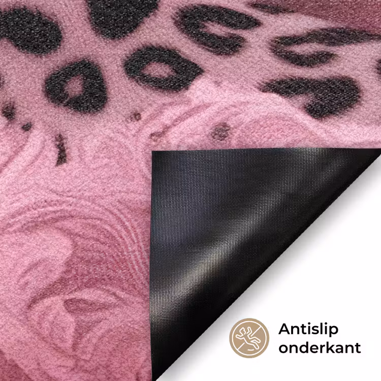 Panter - Luxe - Roze Deurmat klein -antislip_NL