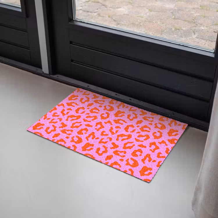 Panter - Rood - Roze Deurmat klein 898 -sfeer2