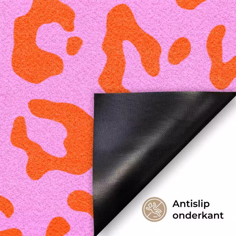 Panter - Rood - Roze Deurmat klein 898 -antislip_NL