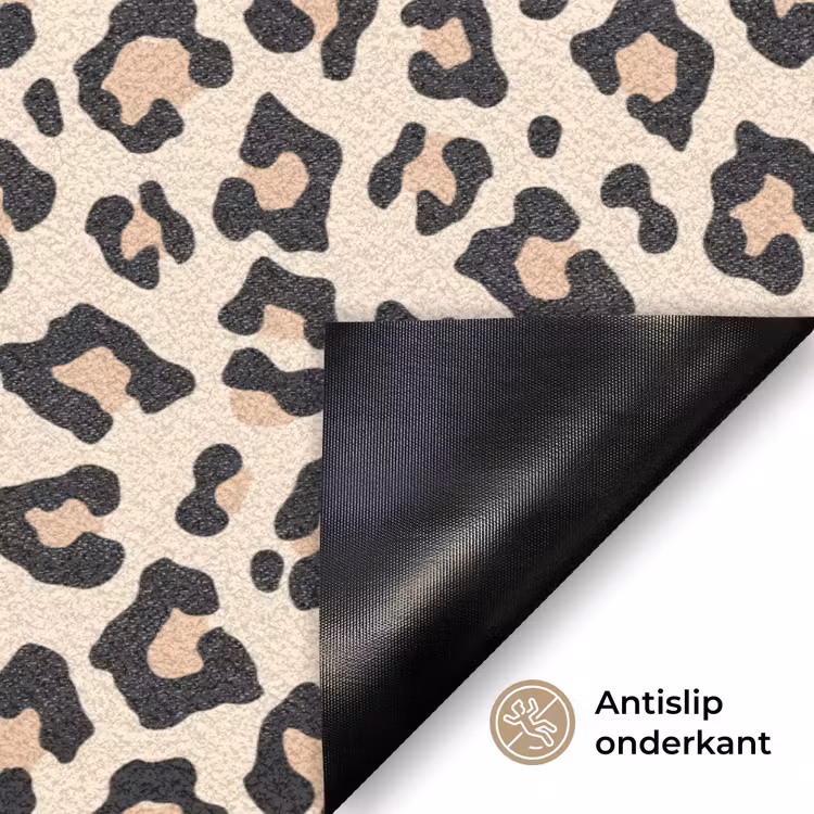 Panterprint - Patroon - Bruin Deurmat klein 898 -antislip_NL