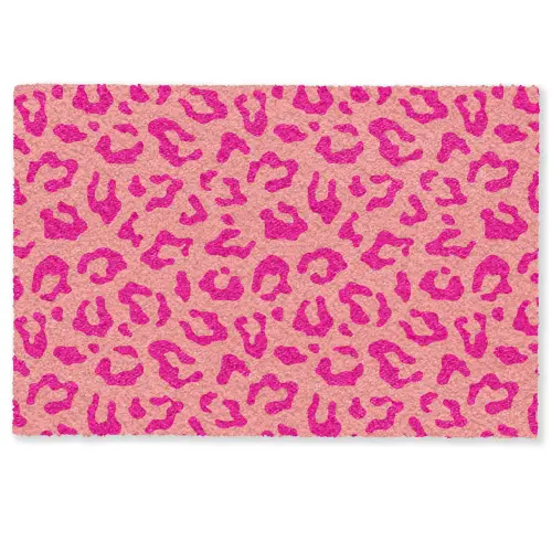 Panterprint - Roze - Dierenprint - Minimalistisch Deurmat klein -zkaufland3d