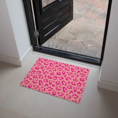 Panterprint - Roze - Dierenprint - Minimalistisch Deurmat klein -sfeer5
