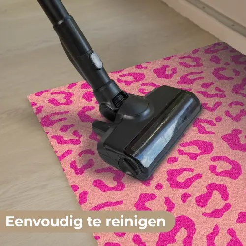 Panterprint - Roze - Dierenprint - Minimalistisch Deurmat klein -reinigen_NL
