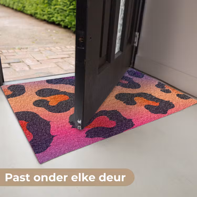 Panterprint - Roze - Paars - Oranje Deurmat klein -USP_NL