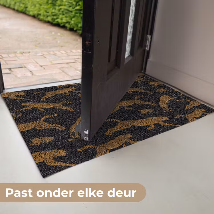 Panters - Patroon - Dieren - Zwart - Bruin Deurmat klein -USP_NL