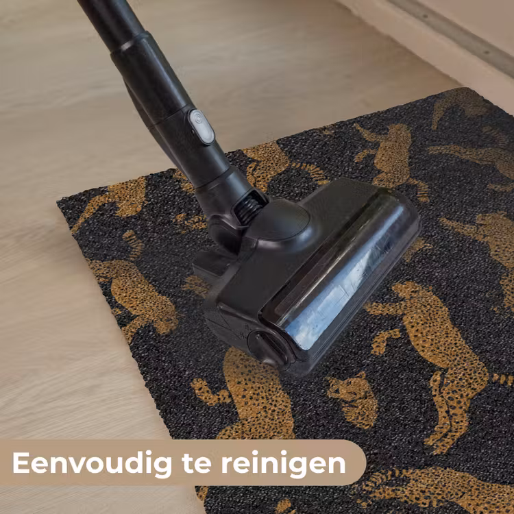 Panters - Patroon - Dieren - Zwart - Bruin Deurmat klein -reinigen_NL