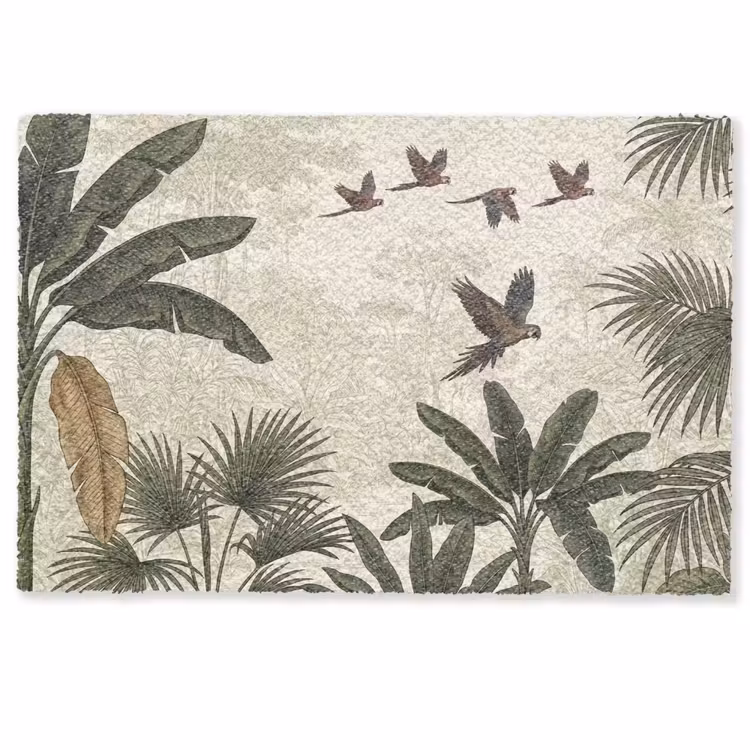 Papagaaien - Jungle - Tropisch - Green Deurmat klein -zkaufland3d
