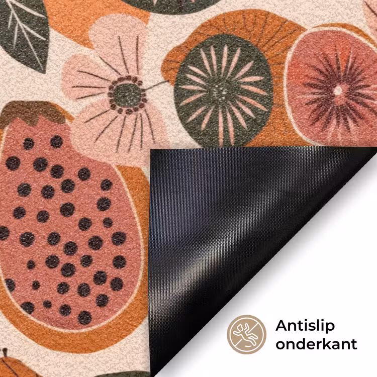 Papaja - Bloesem - Oranje Deurmat klein 898 -antislip_NL