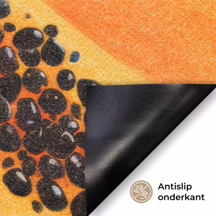 Papaja - Oranje - Topisch Deurmat klein -antislip_NL
