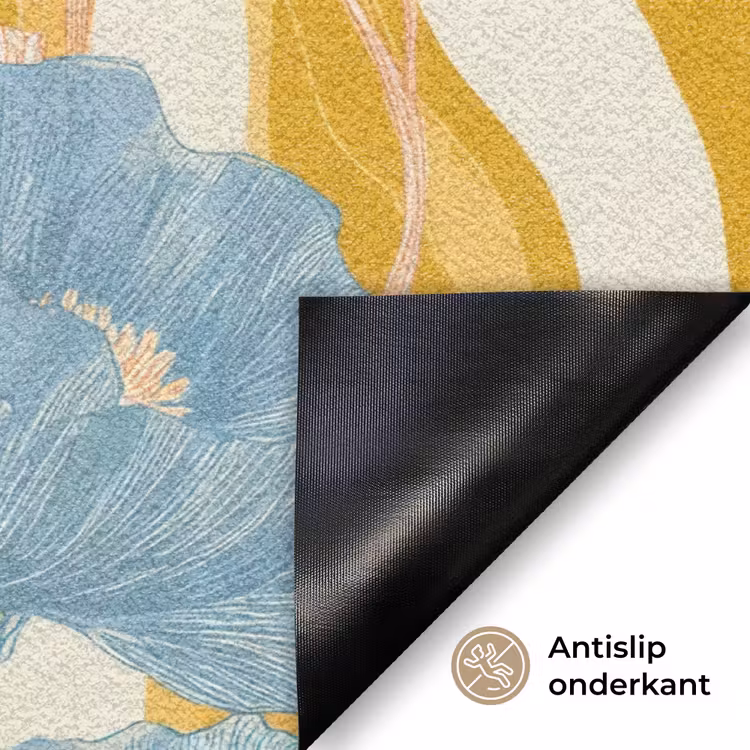 Papavers - Botanisch - Blauw Deurmat klein 898 -antislip_NL